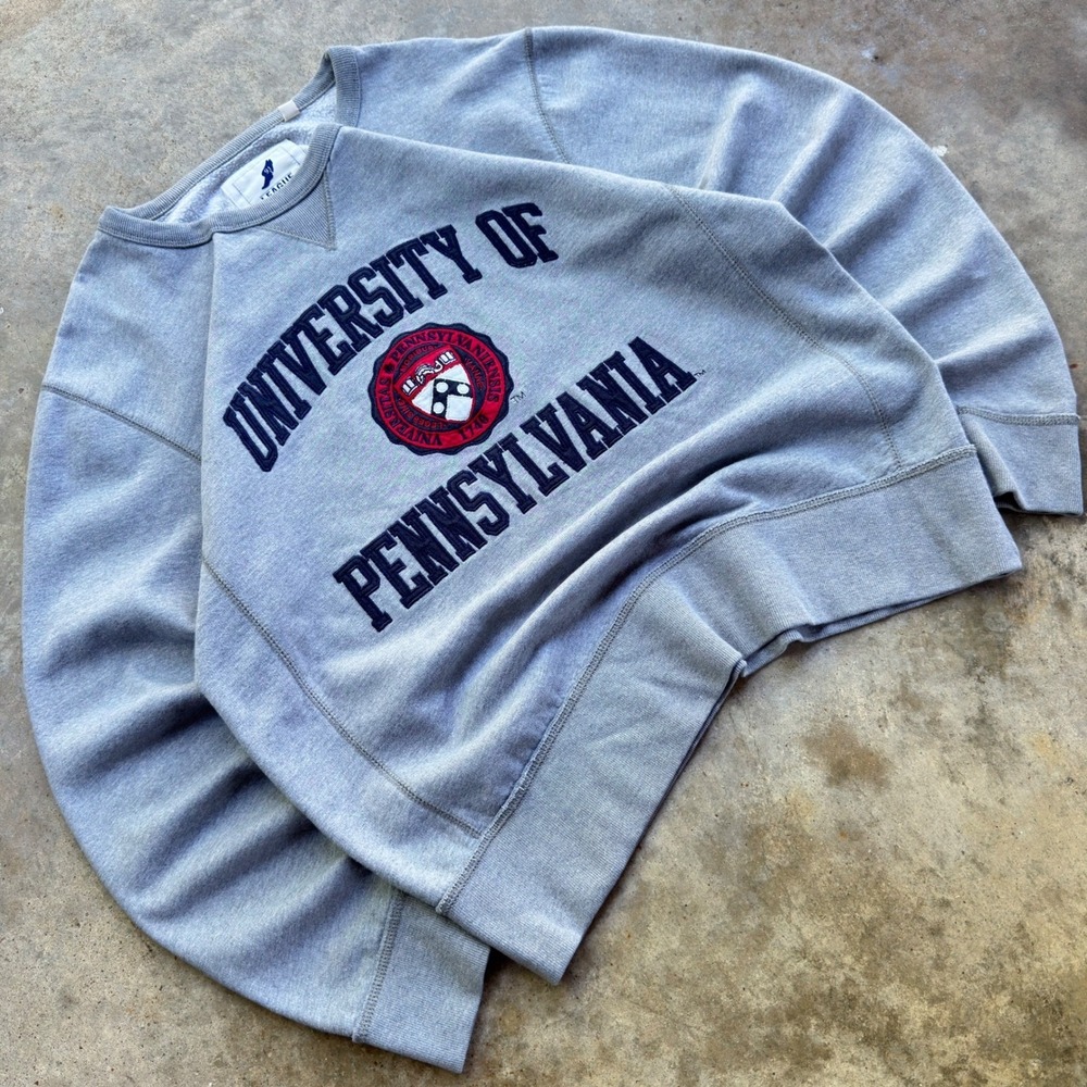 Vintage 90s League UPenn University of Pennsylvania College Sweatshirt L g4a
